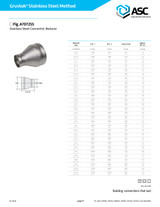 A7072SS Stainless Steel Grooved Concentric Reducer Submittal