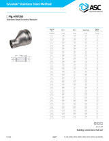 A7073SS Stainless Steel Grooved Eccentric Reducer Submittal