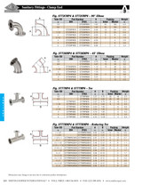 Stainless Steel Sanitary Clamp End 90° Elbow Dimensions