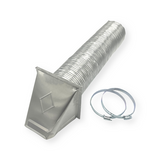 4″ X 8′ Dryer Vent Kit with Metal Hood and Corrugated Metal Hose