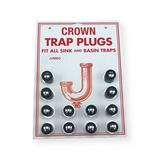 Jumbo Rubber Trap Plugs on Card