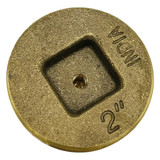 2″ Brass Countersunk Cleanout Plug – Tapped