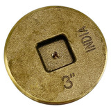 3″ Brass Countersunk Cleanout Plug – Tapped