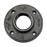 1 1/2″ Malleable Iron Railing Flange – Black
