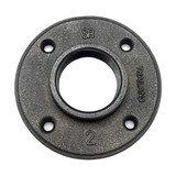 2″ Malleable Iron Railing Flange – Black