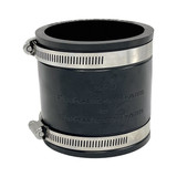 Rubber Transition Coupling 2″ X 2″ Cast Iron/PVC X Cast Iron/PVC