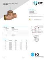 Brass Swing Check Valve Sweat End Data Sheet