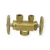 1/4″ OD X 3/8″ OD X 1/2″ IPS Dual Shutoff Stop (Lead-Free)