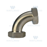 Plain Bevel Seat With Hex Nut x Plain Bevel Seat With Hex Nut 90° Elbow (2E)