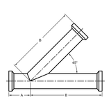 Male I-Line Lateral Wye (28AI)