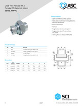 Lead-Free Dielectric Union (FIP x FIP) Data Sheet