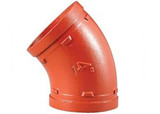 Shurjoint Orange Painted Grooved 45° Elbow