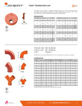 7160T Grooved Transition Cap Dimensions
