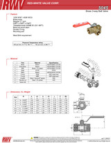 5045 Brass 3-Way Ball Valve Spec Sheet