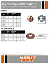 125# Leaded Brass Floor Flange Dimensions