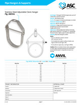 Stainless Steel Adjustable Clevis Hanger Fig. 260SSG