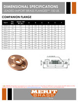 150# Leaded Import Brass Threaded Companion Flange