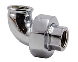 Leaded Import Chrome Plated Female Union Elbow