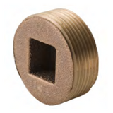 125# Leaded Brass Square Countersunk Plug