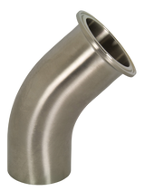 Sanitary 45 Degree Clamp x Buttweld Elbow