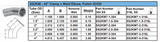 Sanitary 45 Degree Clamp x Buttweld Elbow Dimensions Spec Sheet