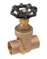 Brass Gate Valve with Drain Lead-Free Sweat
