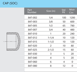 Schedule 80 PVC Soc Cap Box Qtys