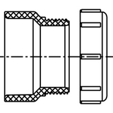 ABS DWV Trap Adapter W/ Plastic Nut (HUB x SJ)