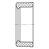 ABS DWV Flush Bushing (SPG x HUB)