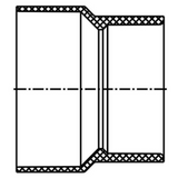 4x3" ABS DWV Sewer & Drain Adapter (HUB x HUB)