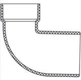 ABS DWV 90 Reducing Closet Street Elbow (HUB x SPG)
