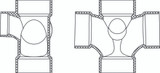 ABS DWV Double Sanitary Tee W/ Side Inlet (ALL HUB)