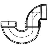 ABS DWV P-Trap (HUB x HUB)