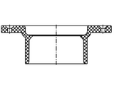 ABS DWV Closet Flange (HUB)