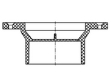 ABS DWV Closet Flange W/ Knockout Test Plug (HUB)