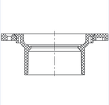 ABS DWV Closet Flange W/ Adjustable Plastic Ring (HUB)