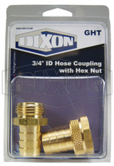 GHD-5891212K - 3/4" ID Hose Coupling with Hex Nut - Retail Packaged