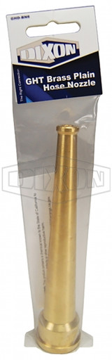 GHD-BN6 - GHT Brass Plain Hose Nozzle - Retail Packaged
