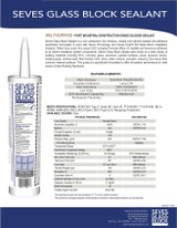 Seves Glass Block Sealant Data Sheet