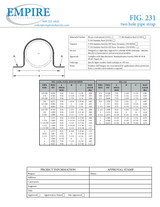 Fig. 231 Two Hole Pipe Strap Submittal