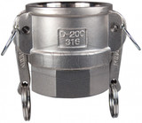 G150-D-SSBSP - Global Cam & Groove Type D Coupler x Female BSPP