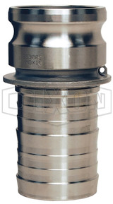 100-E-SS - Dixon Cam & Groove Type E Adapter x Hose Shank