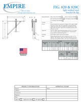 Fig. 820B Light Welded Steel Bracket Submittal
