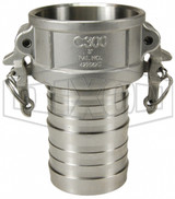 RC300BL - Boss-Lock Cam & Groove Type C Coupler x Hose Shank