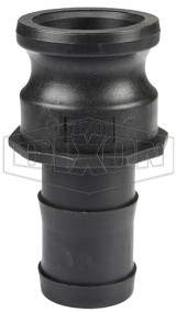 PPE150 - Glass-Filled Polypropylene Cam & Groove Type E Adapter x Hose Shank