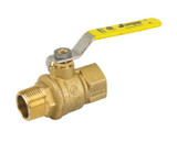 Brass Ball Valve, 2 Piece, Full Port, MIP x FIP Connection, 600 WOG