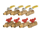 Mini Brass Ball Valve, Full Port, 2 Piece, Threaded Connection, 600 WOG