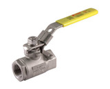 Stainless Steel Ball Valve, 2 Piece, Standard Port, Threaded Connection, 2000 WOG