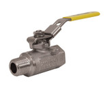Stainless Steel Ball Valve, 2 Piece, Standard Port, Male x Female Connection, 2000 WOG