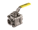 Standard Port, 3 Piece 4 Bolt Enclosed, Socket Weld Connection, 2000 WOG, Stainless Steel Ball and Stem